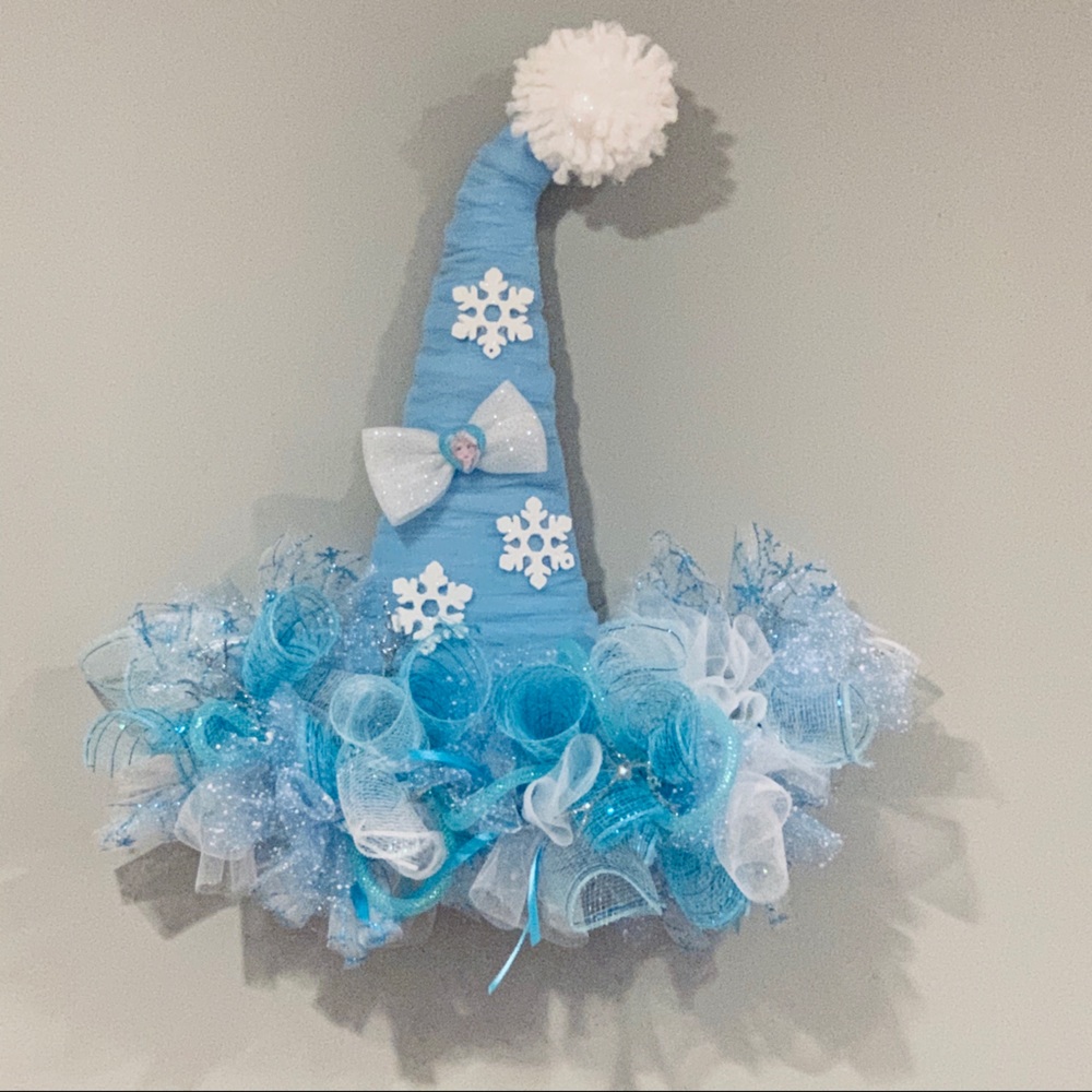 Frozen Elsa ribbon hat wreath